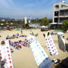 桜組５歳児の手作りこいのぼり